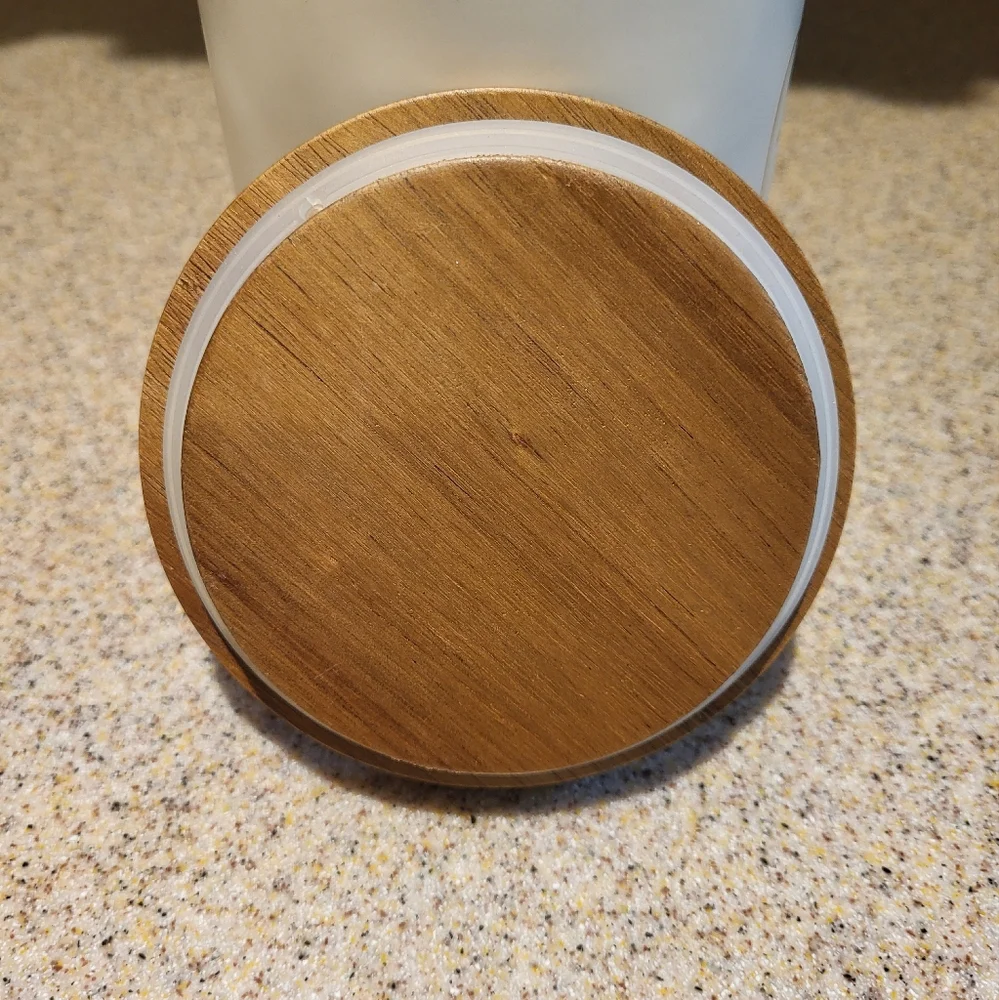 Rae Dunn Artisan Collection By Magenta Goodies Storage Canister With Wooden Lid